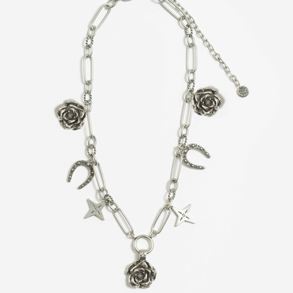 Johnny Was Western Rose Charm Necklace 98$